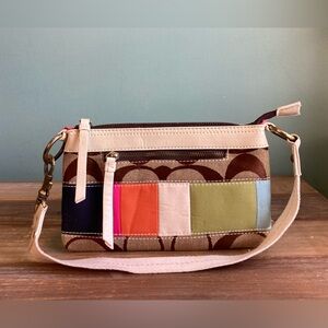 Vintage Coach Y2K Legacy Leather Canvas Patchwork Demi Bag 10856